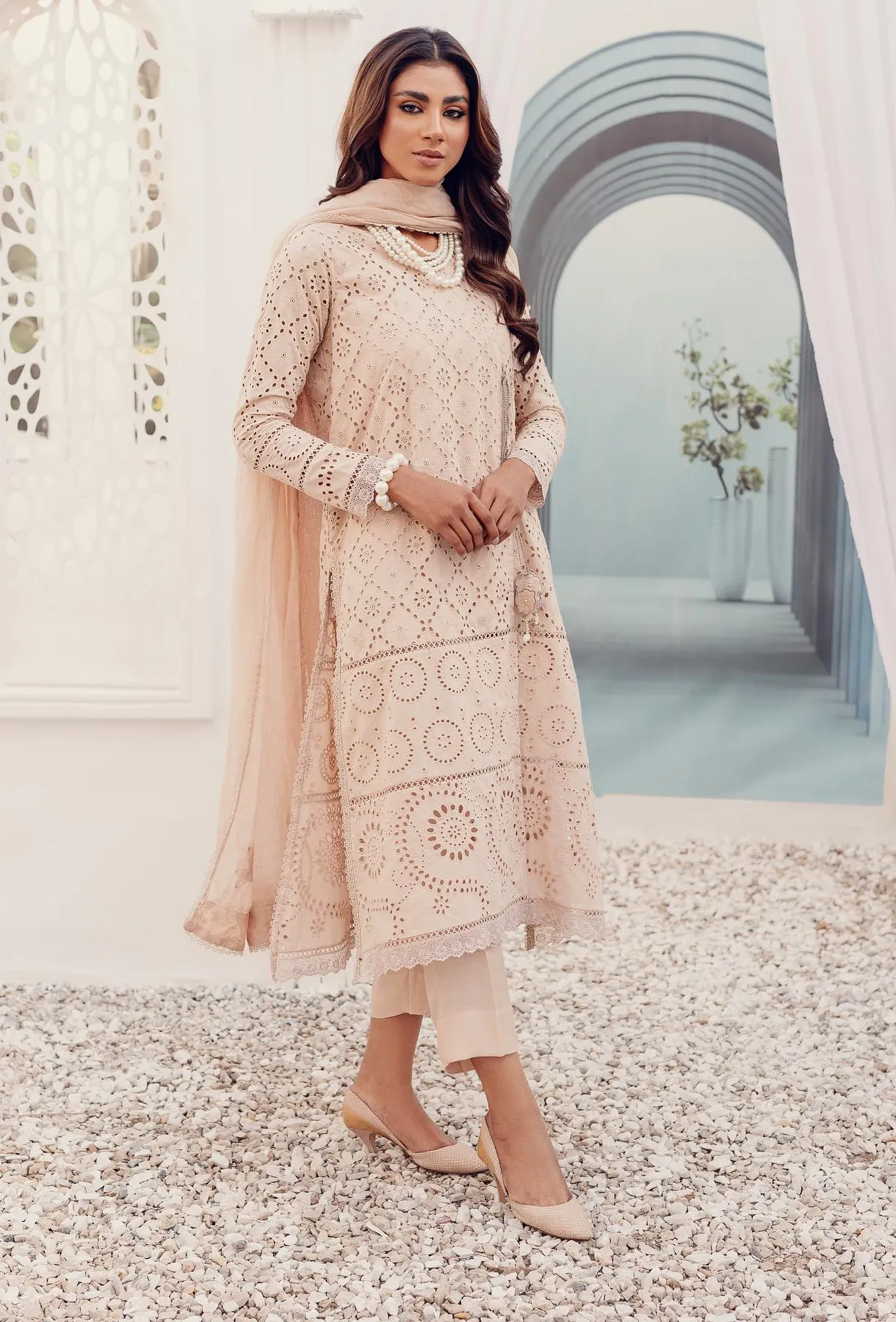 Sabeen Abbas Luxury Lawn Embroidered Chiken Kari Collection ELLIE