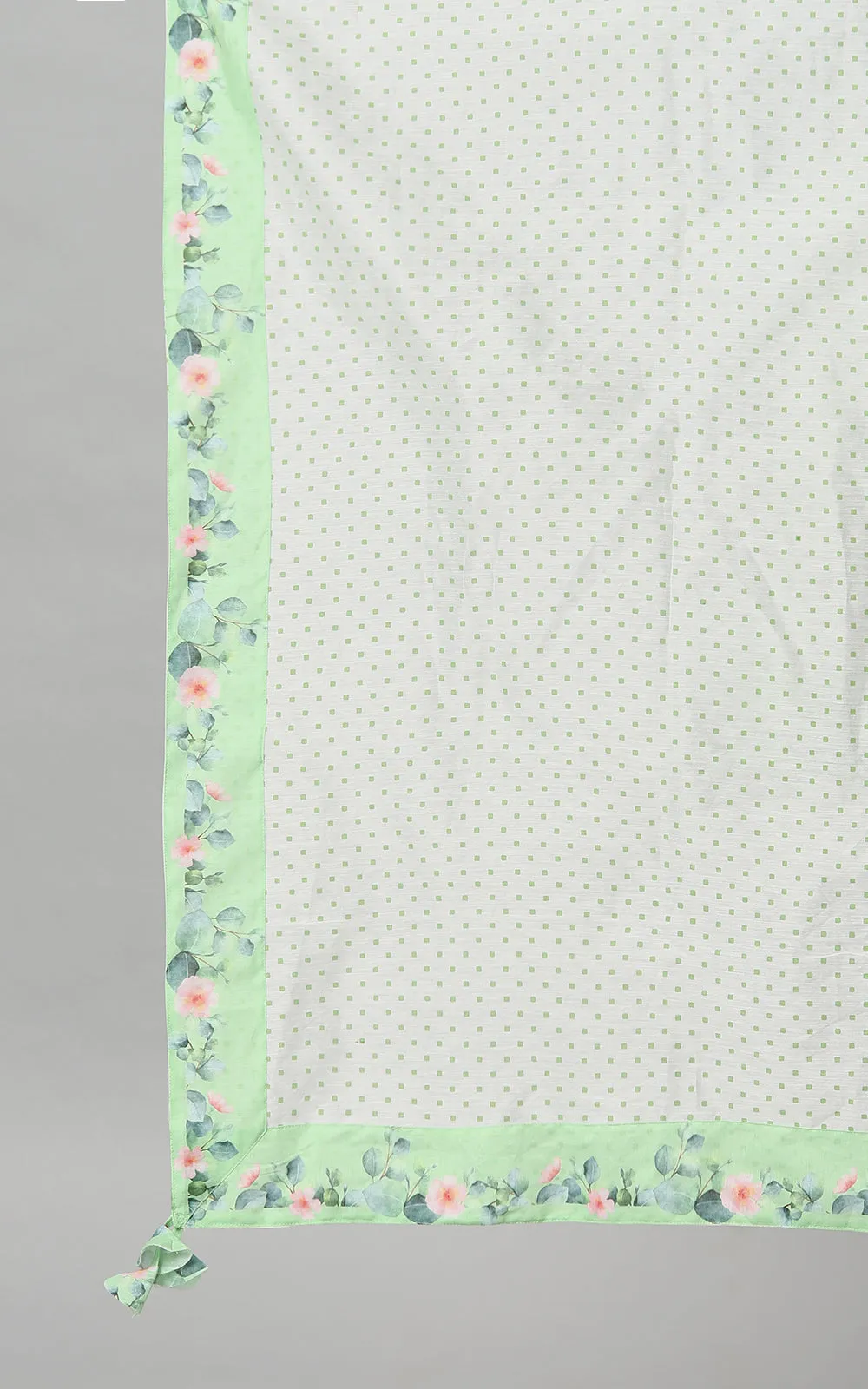 SAGE HIBISCUS PARALLET YOKE KURTA
