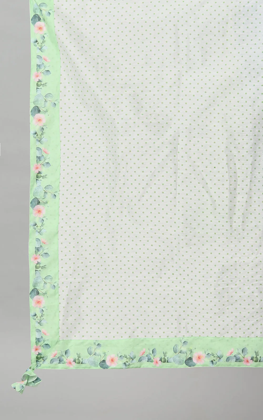 SAGE HIBISCUS PARALLET YOKE KURTA