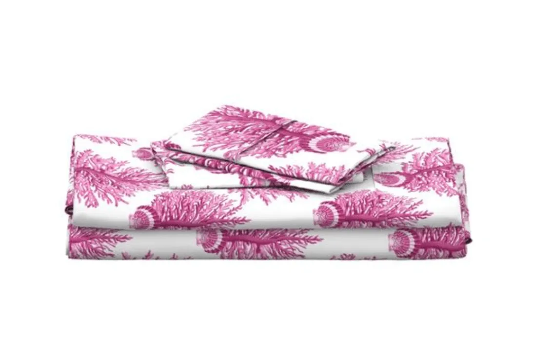SEA BLOOMS DUVET IN PINK