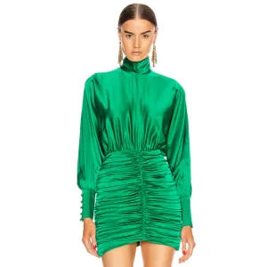 Sexy Draped Solid Bodycon Club Dress Vestidos