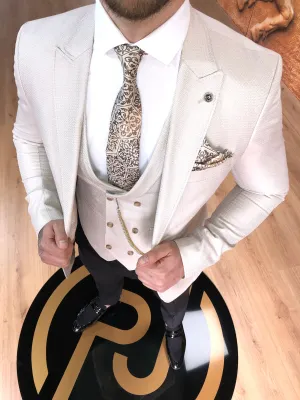 Shelton - Cream 3 Piece Suit