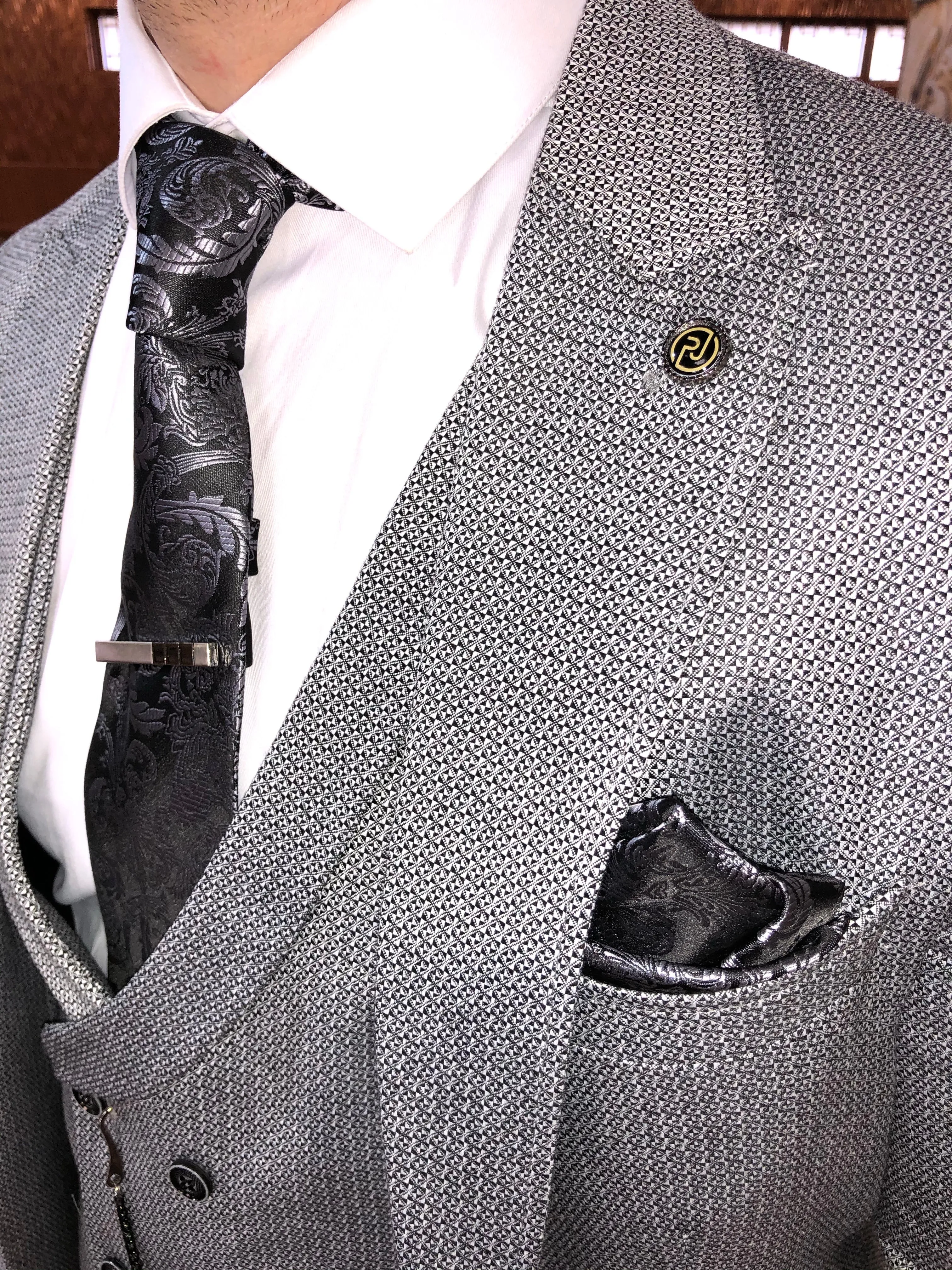 Shelton - Grey 3 Piece Suit