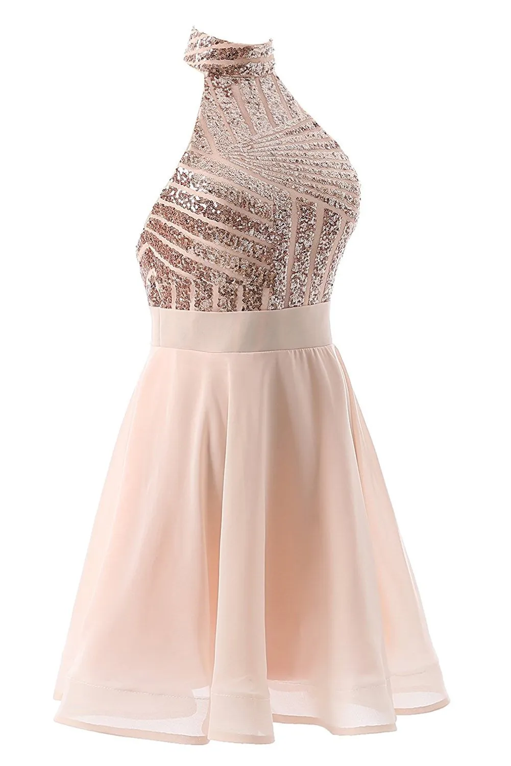 Short Halter Backless Homecoming Dress for Juniors