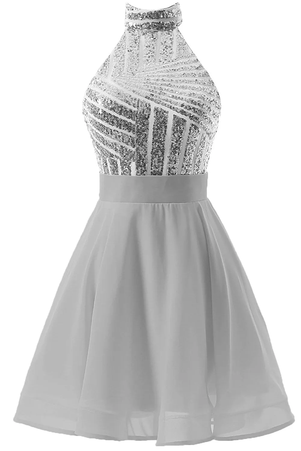 Short Halter Backless Homecoming Dress for Juniors