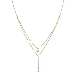 Shy Creation Layered Diamond Necklace