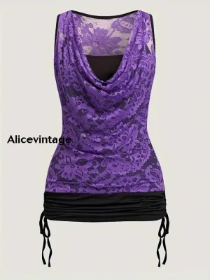 Solid Color Cute Lace Top
