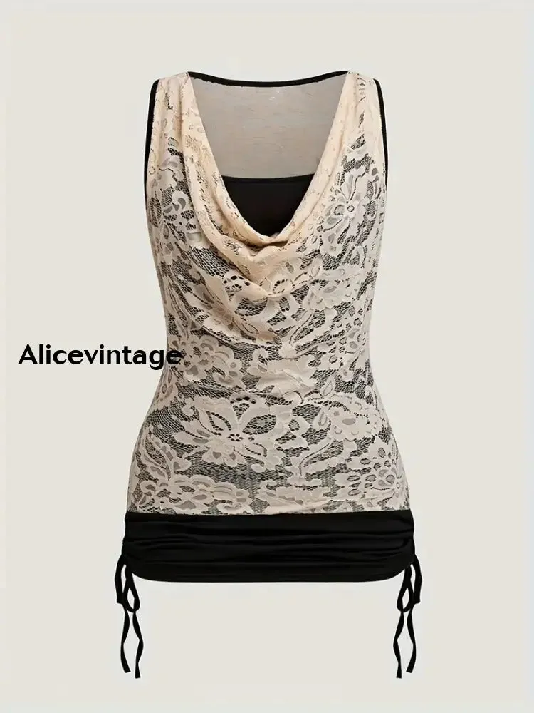 Solid Color Cute Lace Top