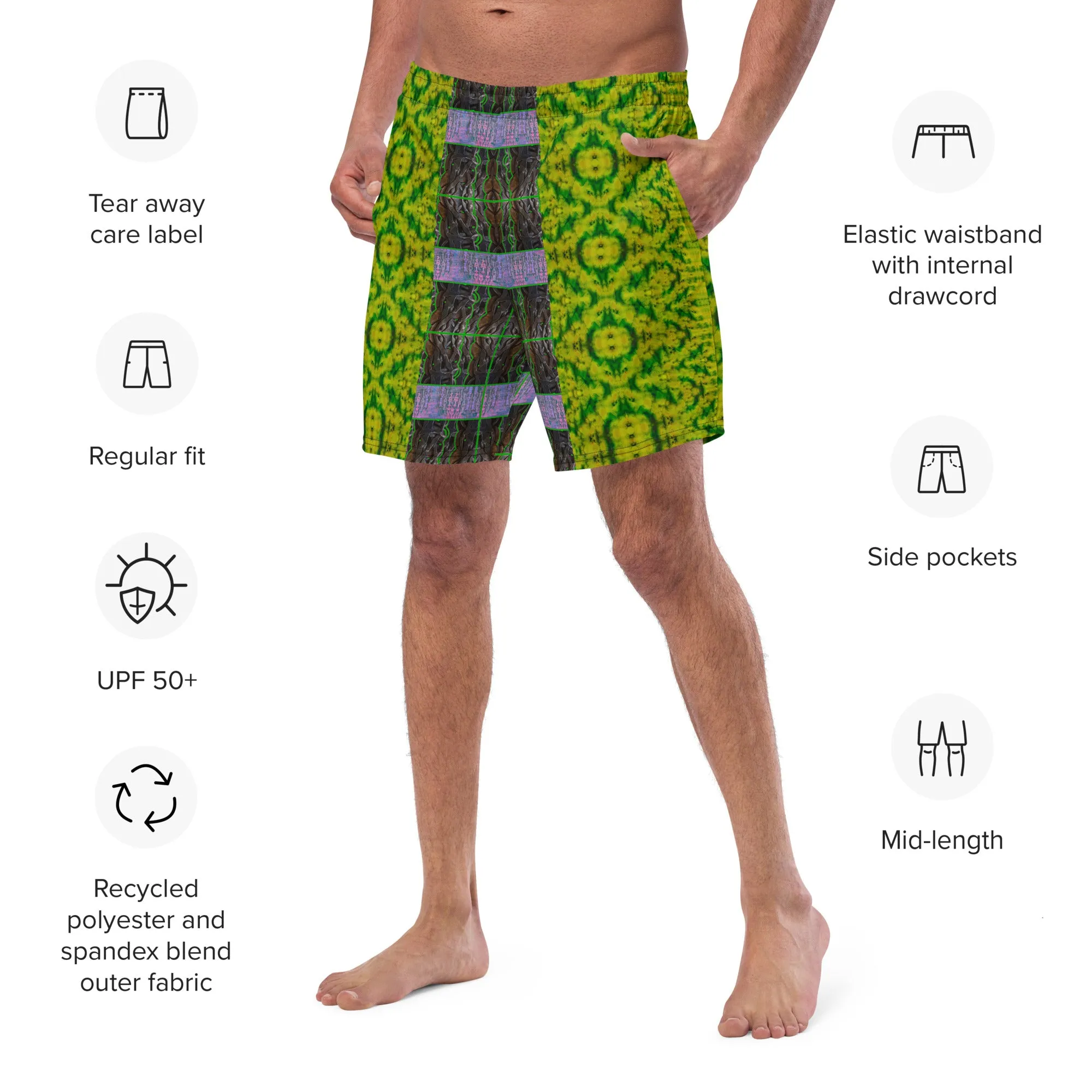 Swim Trunks (Virilis)(Tree Link Stripe Pink Logo) RJSTH@Fabric#5 RJSTHS2023 RJS