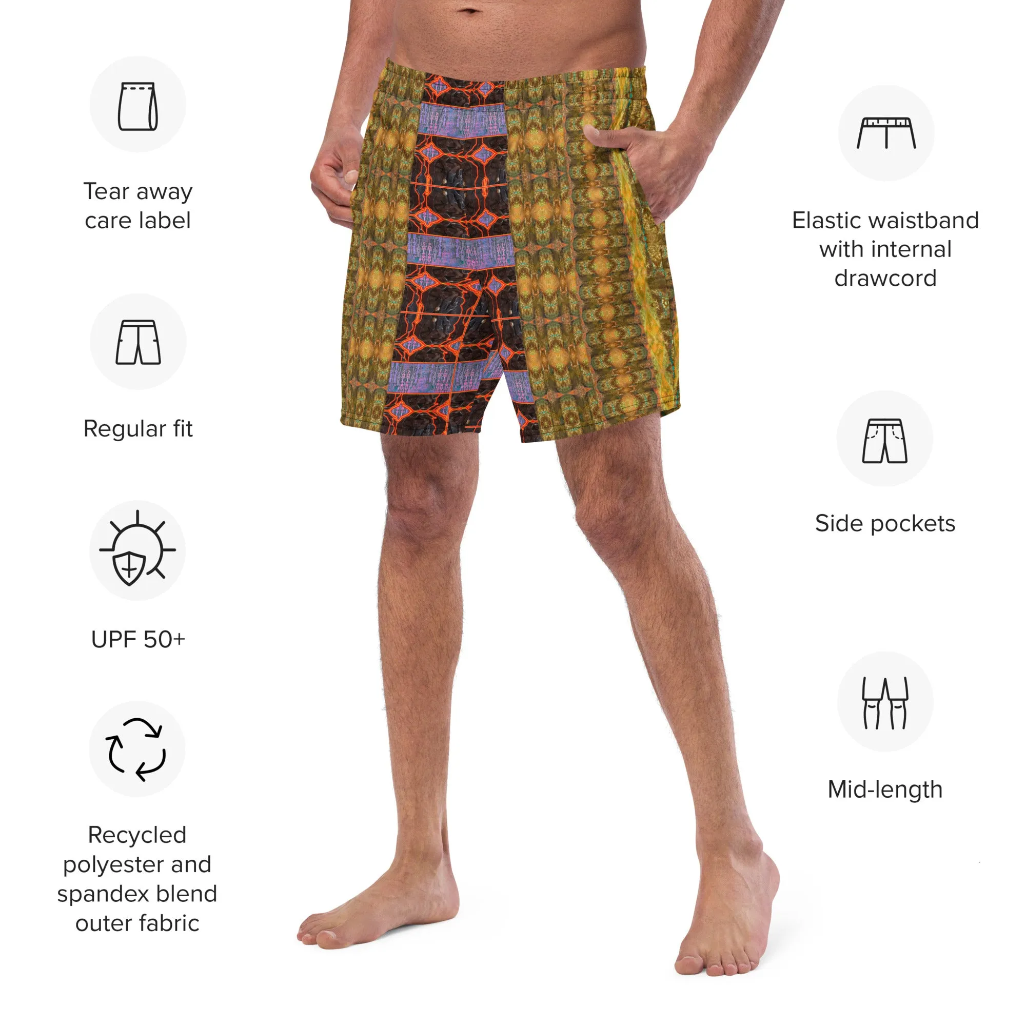 Swim Trunks (Virilis)(Tree Link Stripe Pink Logo) RJSTH@Fabric#6 RJSTHS2023 RJS