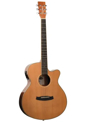 Tanglewood Winterleaf TW4CENA Super Folk Acoustic Guitar, Natural Satin