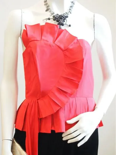 The Red Crescent Vintage Bustier Cocktail Dress