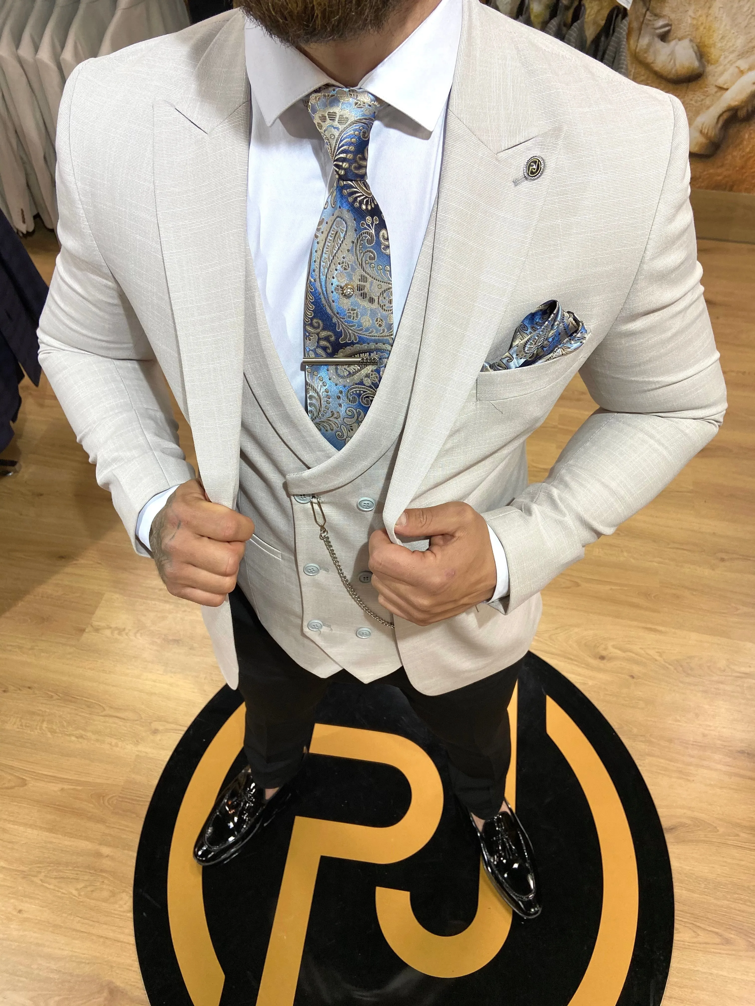 Thelma - Stone 3 Piece Suit