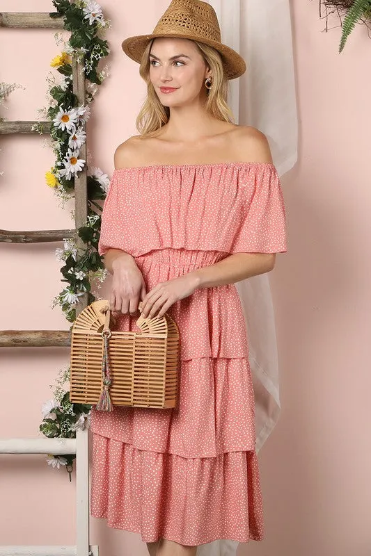THREE LAYER RUFFLE DRESS