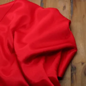 Tissu Satin de Viscose Uni - Rouge (Vendu x10cm)