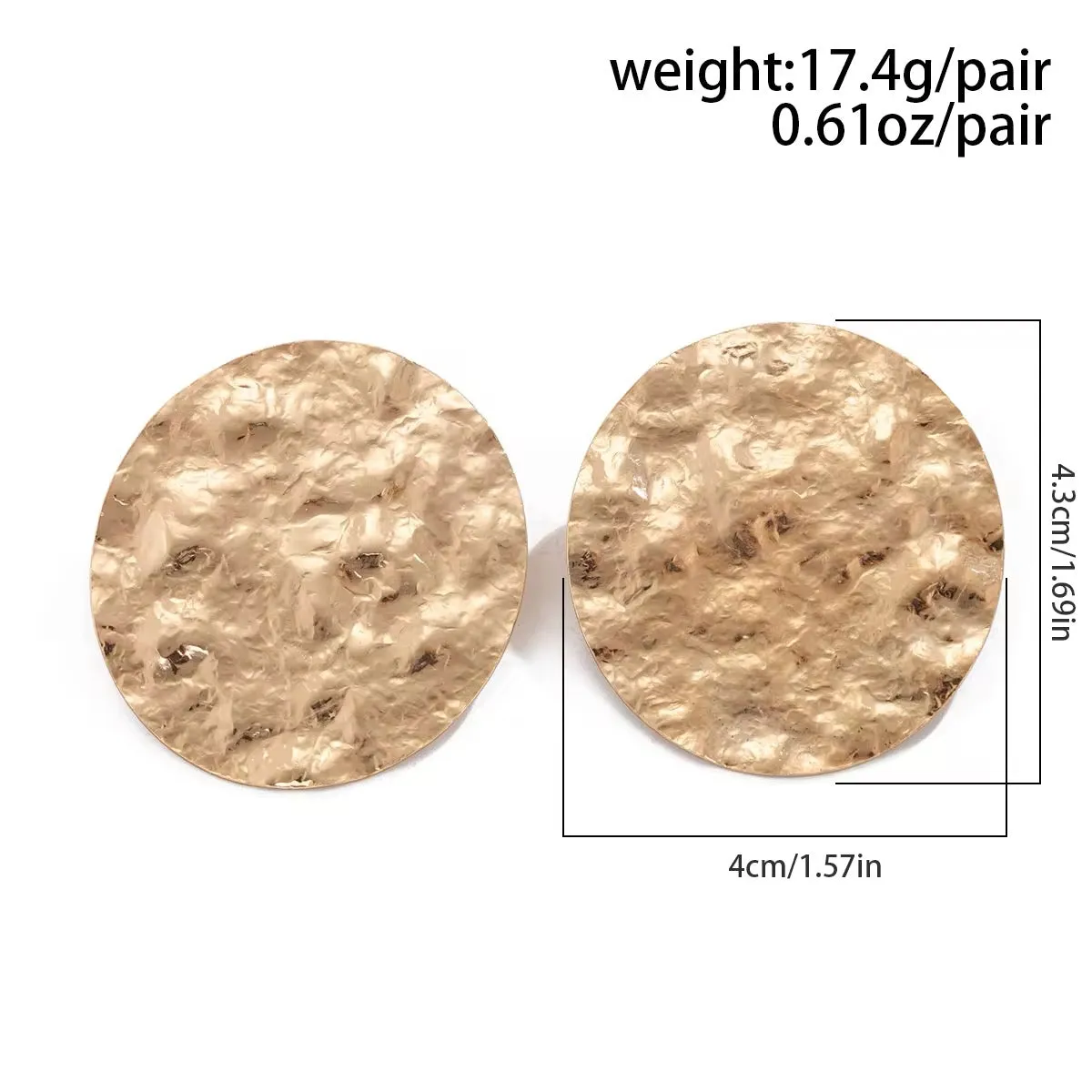 Unique Melting Circle Surface Shaped Stud Earrings