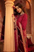 VEL-20-106-Fuchsia Pink | MariaB Velvet Collection 2021 | Unstitched Embroidered Velvet Suits