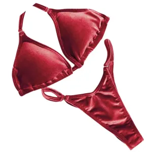 Velvet Red Posing Practice Suit