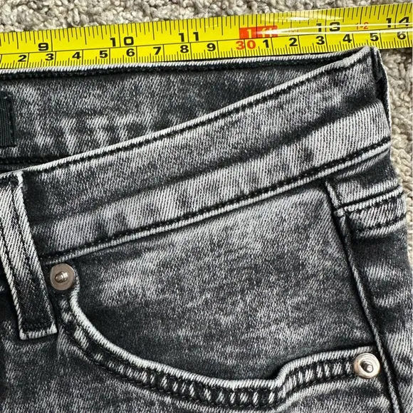 Veronica Beard Brooke Midrise Skinny Jeans Sz 26 27 2 4 black gray acid wash