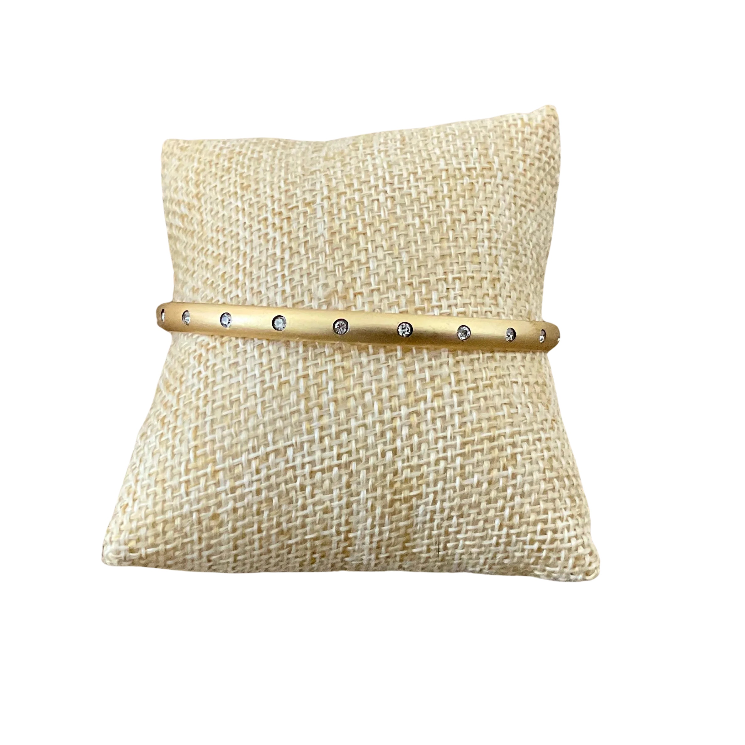 Vintage Gold Bangle with Crystals