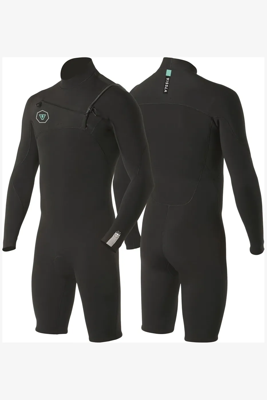 VISSLA 7 SEAS 2-2 LONG SLEEVE SPRING WETSUIT - BLACK