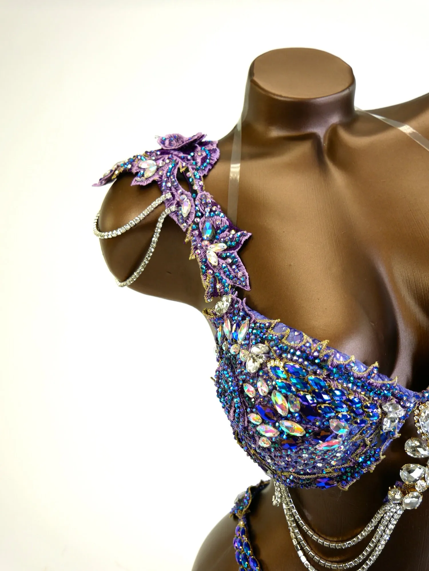 WBFF Lavender Drip Bikini Suit
