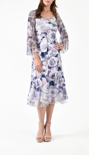 Wide Sleeve Chiffon Dress