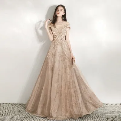 Women Party Dresses Illusion Crystal Formal Gowns