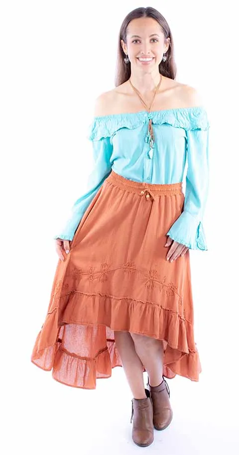Women's Cantina Collection Skirt: Ruffle Hi Lo