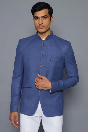 Wool Blue Bandhgala