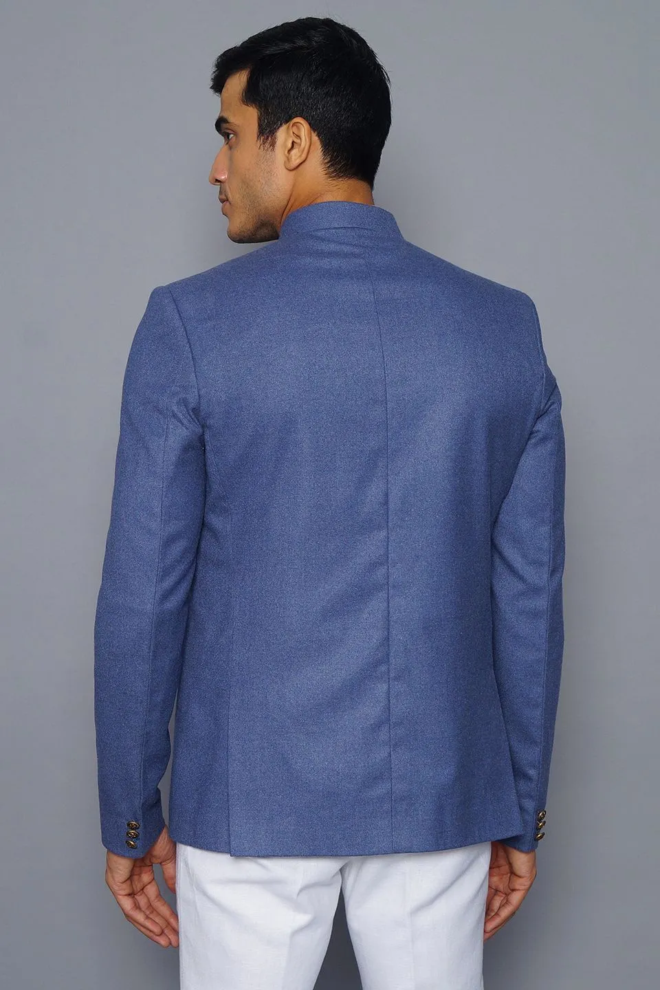 Wool Blue Bandhgala