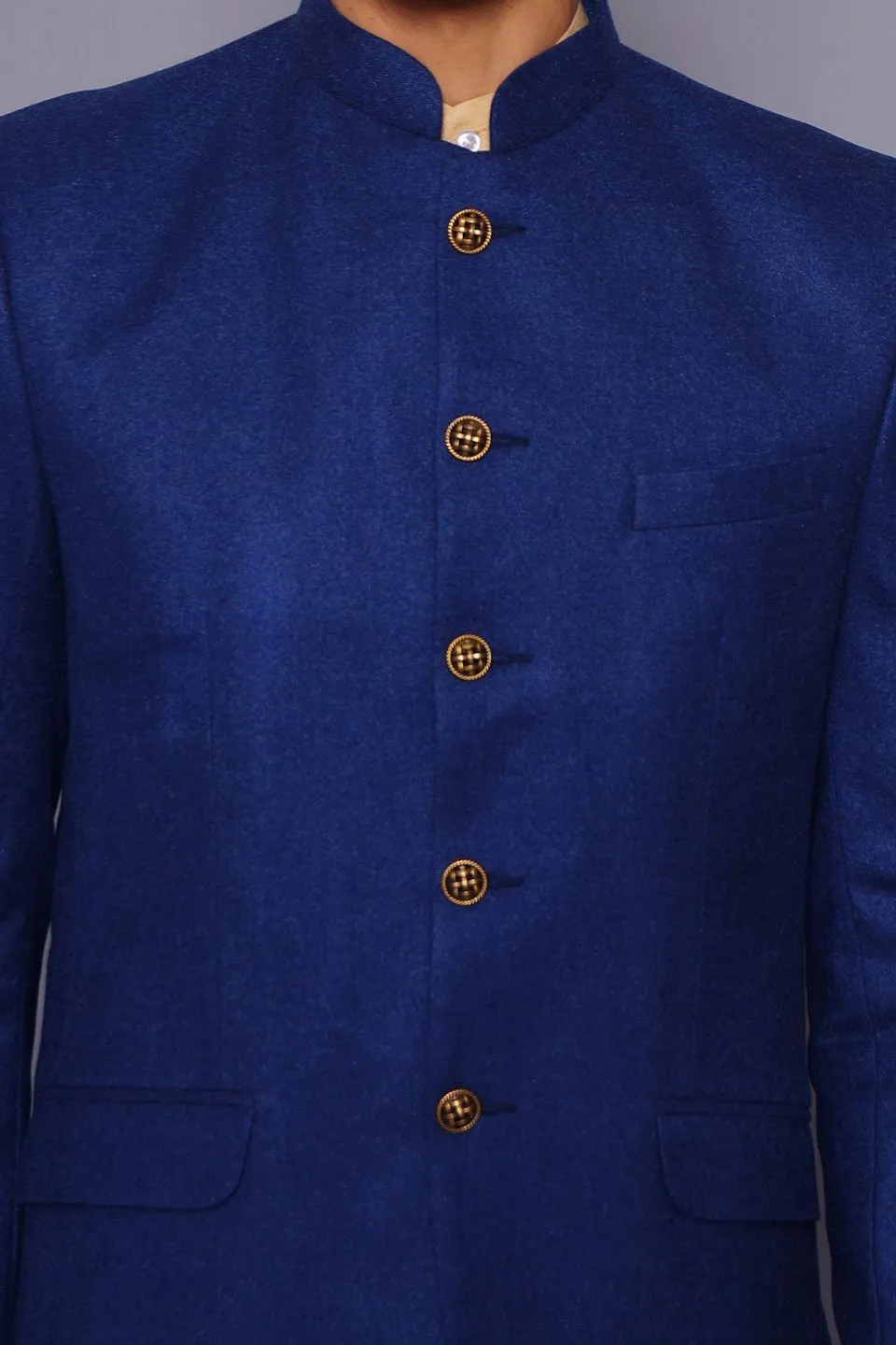 Wool Blue Bandhgala