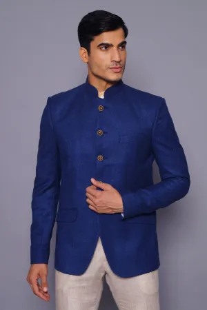 Wool Blue Bandhgala