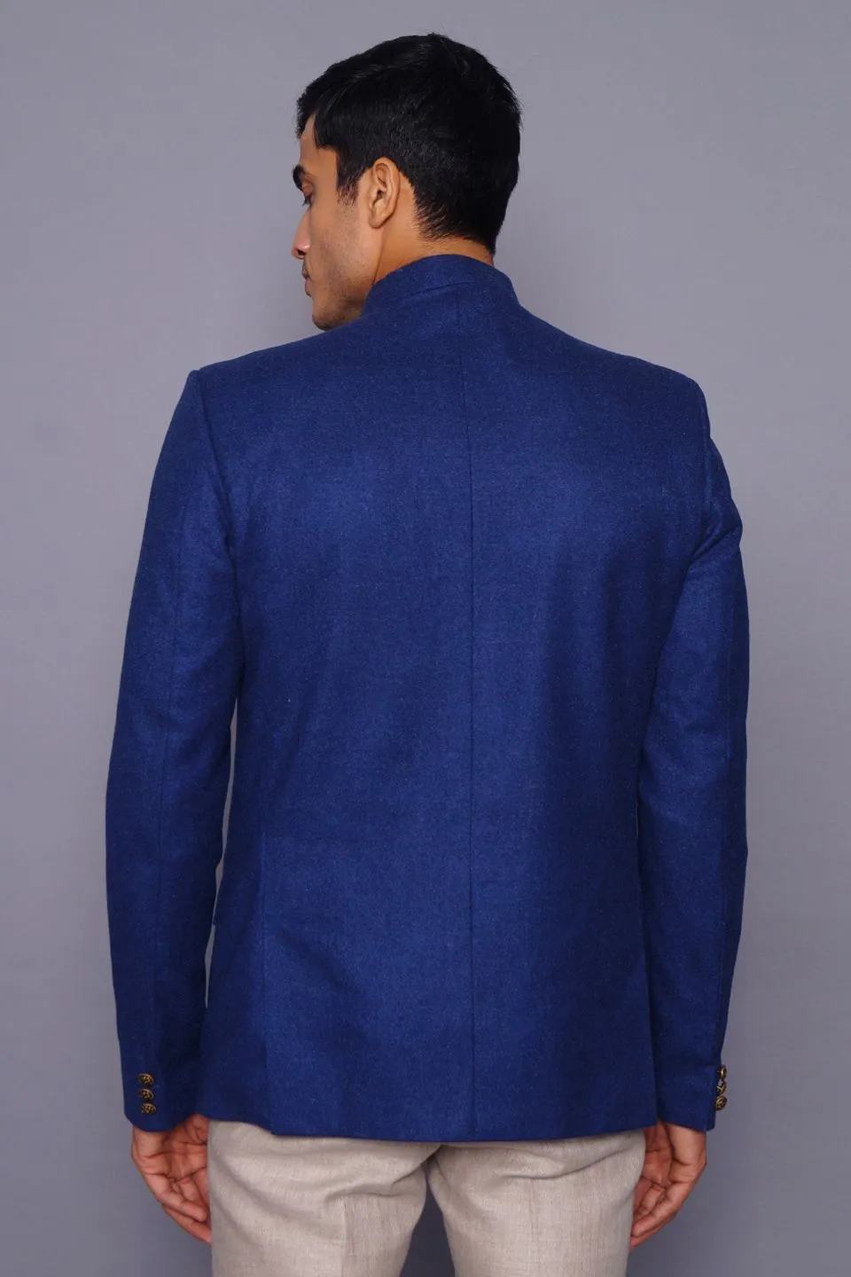 Wool Blue Bandhgala