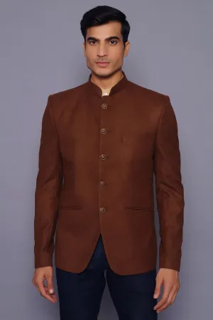 Wool Brown Bandhgala