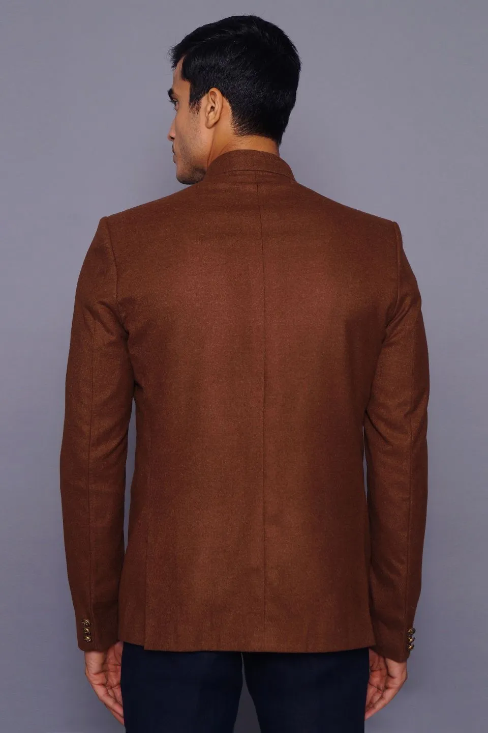 Wool Brown Bandhgala