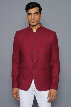 Wool Red Bandhgala