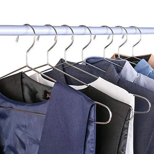 Xyijia Hanger 45Cm Stainless Steel Strong Metal Wire Hangers, Coat Hanger, Standard Suit Hangers, Clothes Hanger (30 Pcs/Lot)