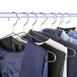 Xyijia Hanger 45Cm Stainless Steel Strong Metal Wire Hangers, Coat Hanger, Standard Suit Hangers, Clothes Hanger (30 Pcs/Lot)