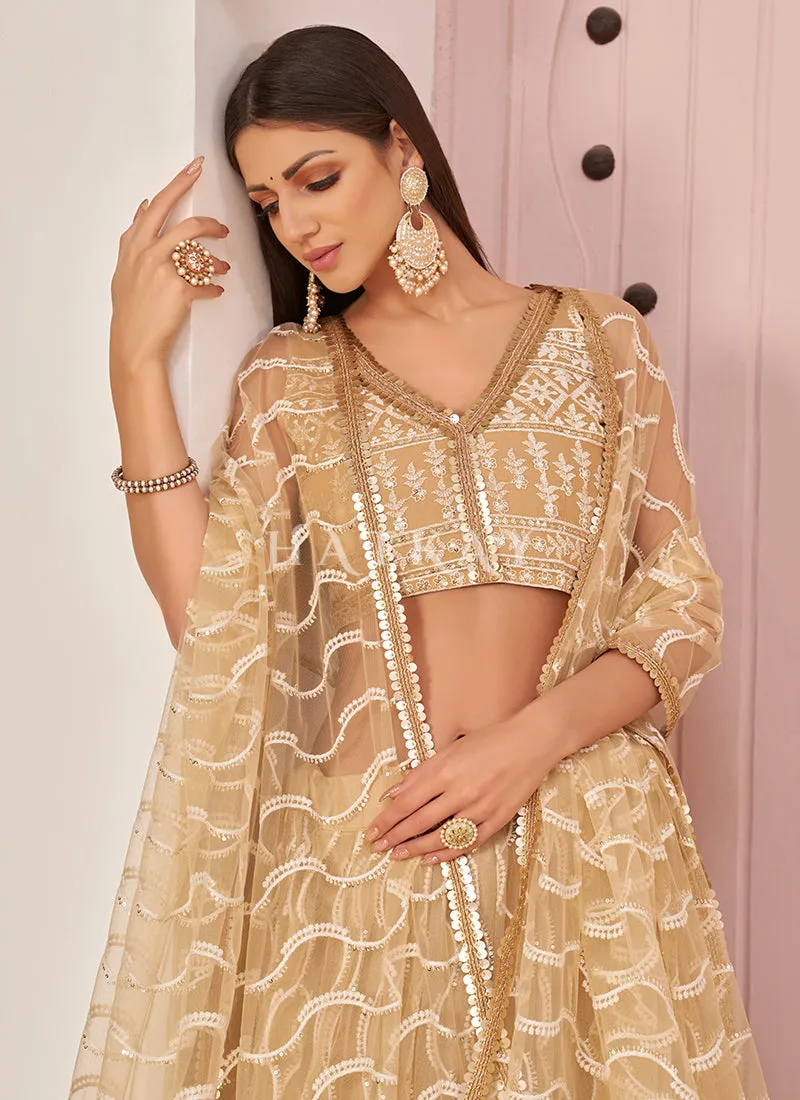 Yellow Embroidered Lehenga Choli