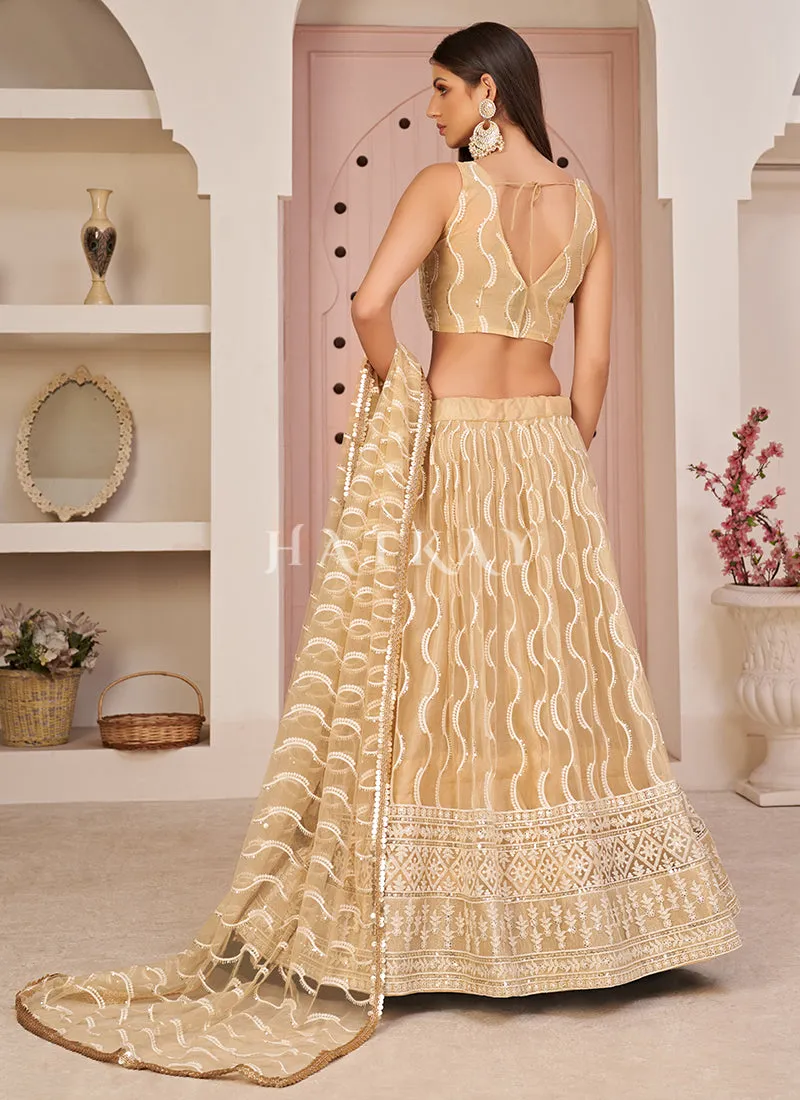 Yellow Embroidered Lehenga Choli