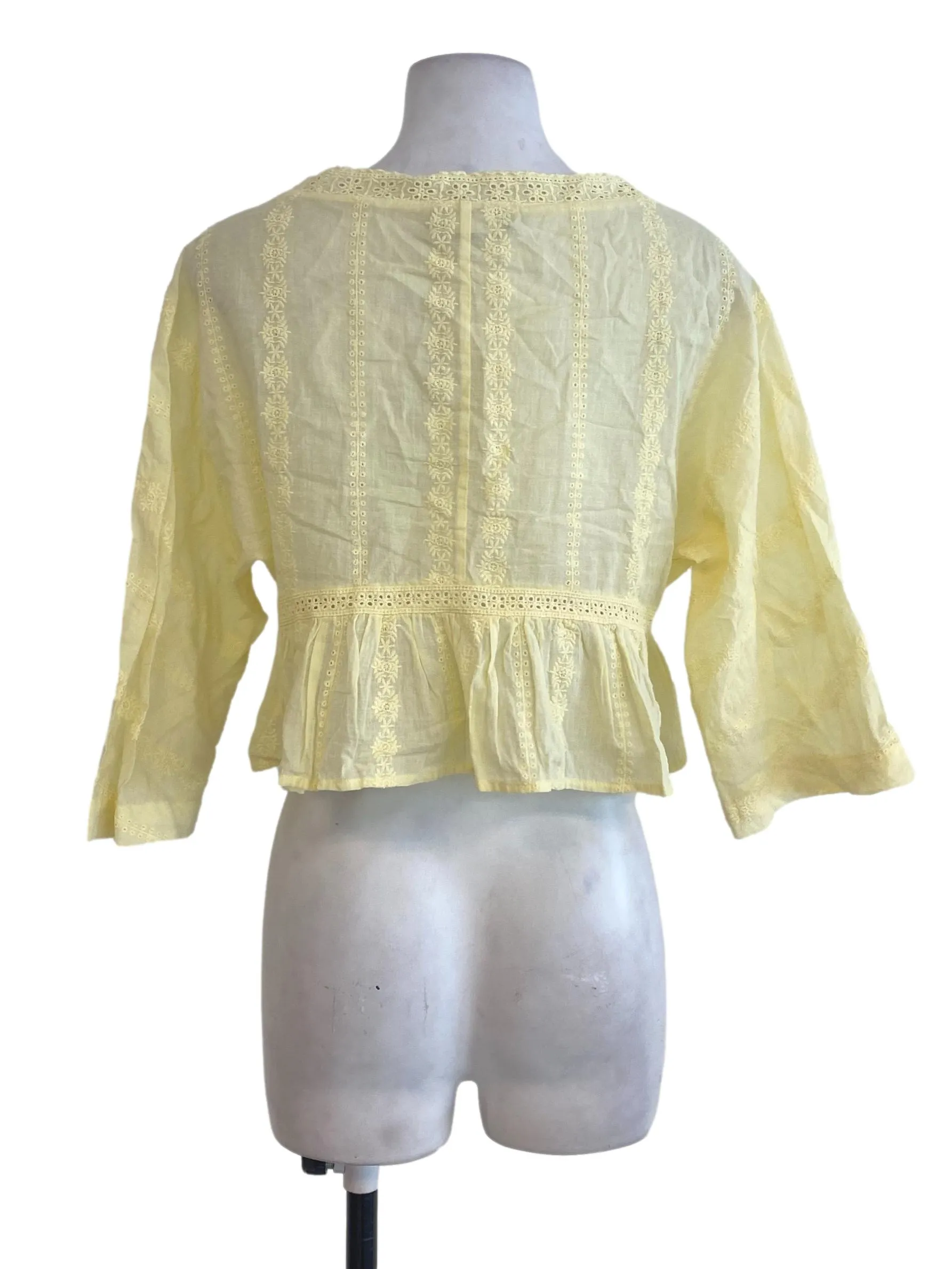 Yellow Embroidered Top LB