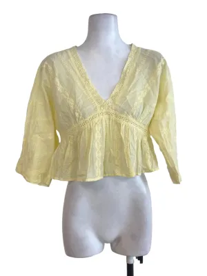 Yellow Embroidered Top LB
